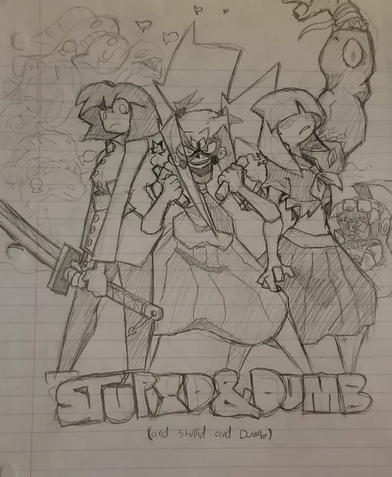 Around this time 4 years ago, I drew all the homies (-Holly) it's weird to think that these fuckers have stuck in my head this long but I'm glad they did lol, I wanna draw them until their story is finished😄 