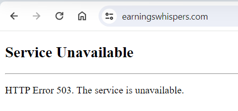 GizmoLong's tweet photo. @eWhispers Is the site currently down? https://t.co/6n9WD1IWZ3