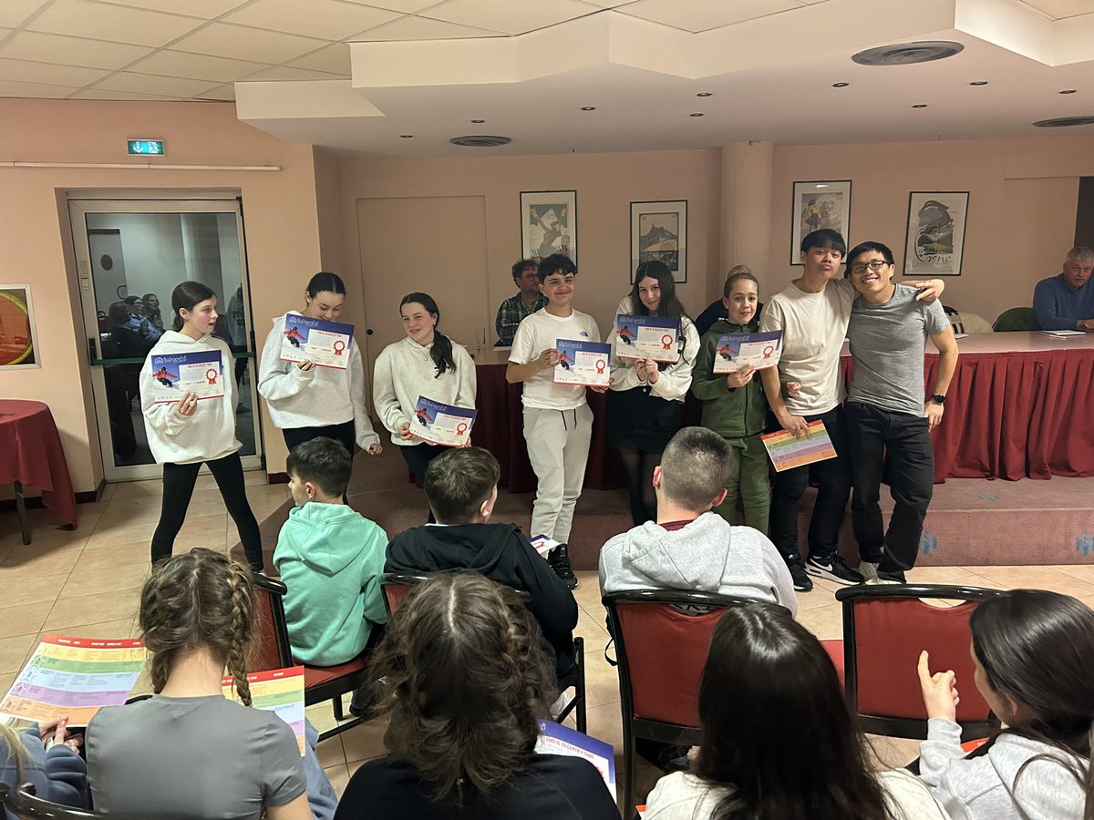 StPetersSch's tweet photo. Last night, presentation evening for our pupils.  So much progress made in their skiing thank you to all the @weareinterski instructors! https://t.co/TLzsc8Okv1