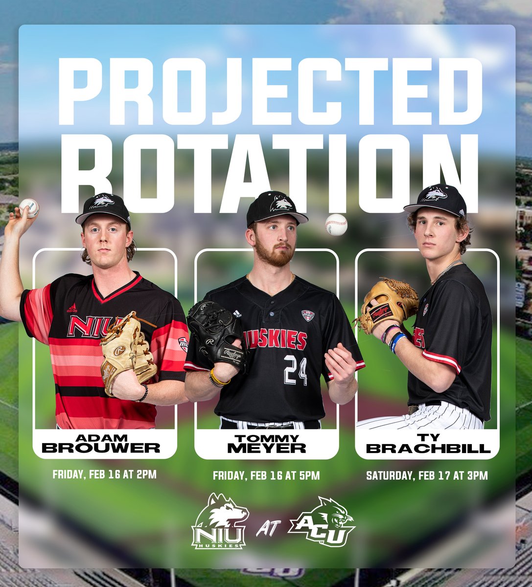 NIU_Baseball's tweet photo. Projected rotation for Abilene ⚾️ https://t.co/K3UeT2Mxgu