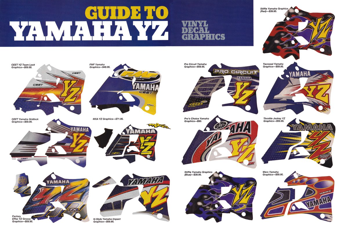 Yamaha Motocross graphics for 1996