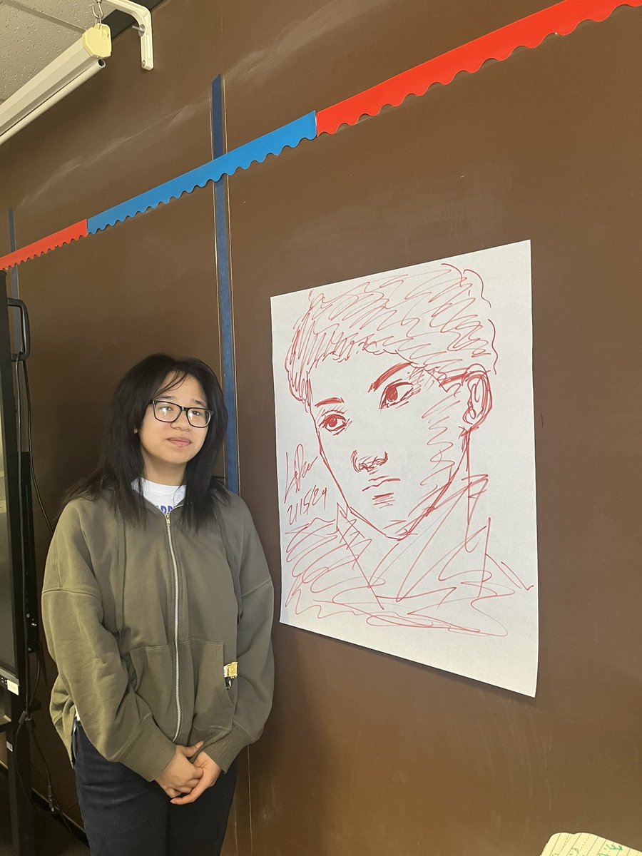 LvarnadoD's tweet photo. Angelina is a phenomenal artist and student. She drew each of these Black history icons in under 5 minutes. She hopes to go to the Art Institute.#BlackHistoryMonth2024 #richinstudentsuccess https://t.co/UbpjtSmQsG
