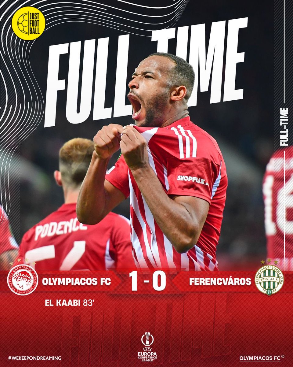 justfootball78's tweet photo. 🟡 | #دوري_المؤتمر_الأوروبي
🏆 | اولمبياكوس 1️⃣-0️⃣ فرينكفاروزي
#UECL | #UEFAEuropaConferenceLeague
#OLYFTC #OlympiacosFC https://t.co/FSpVupLnUX