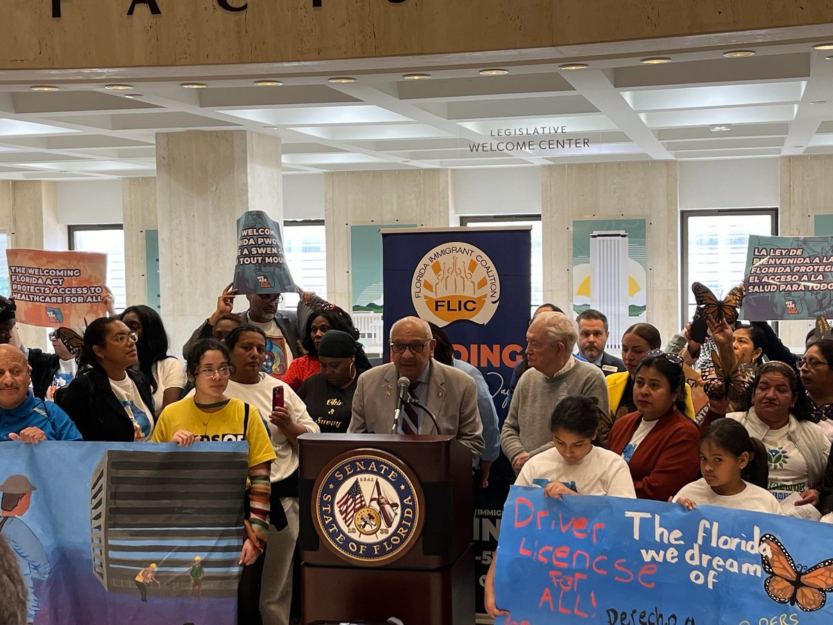 Today in the Capitol, we held a press conference alongside grassroots activists fighting for just immigration laws in Florida. The Welcome Florida act would chart a new path forward for immigrants in Florida.
