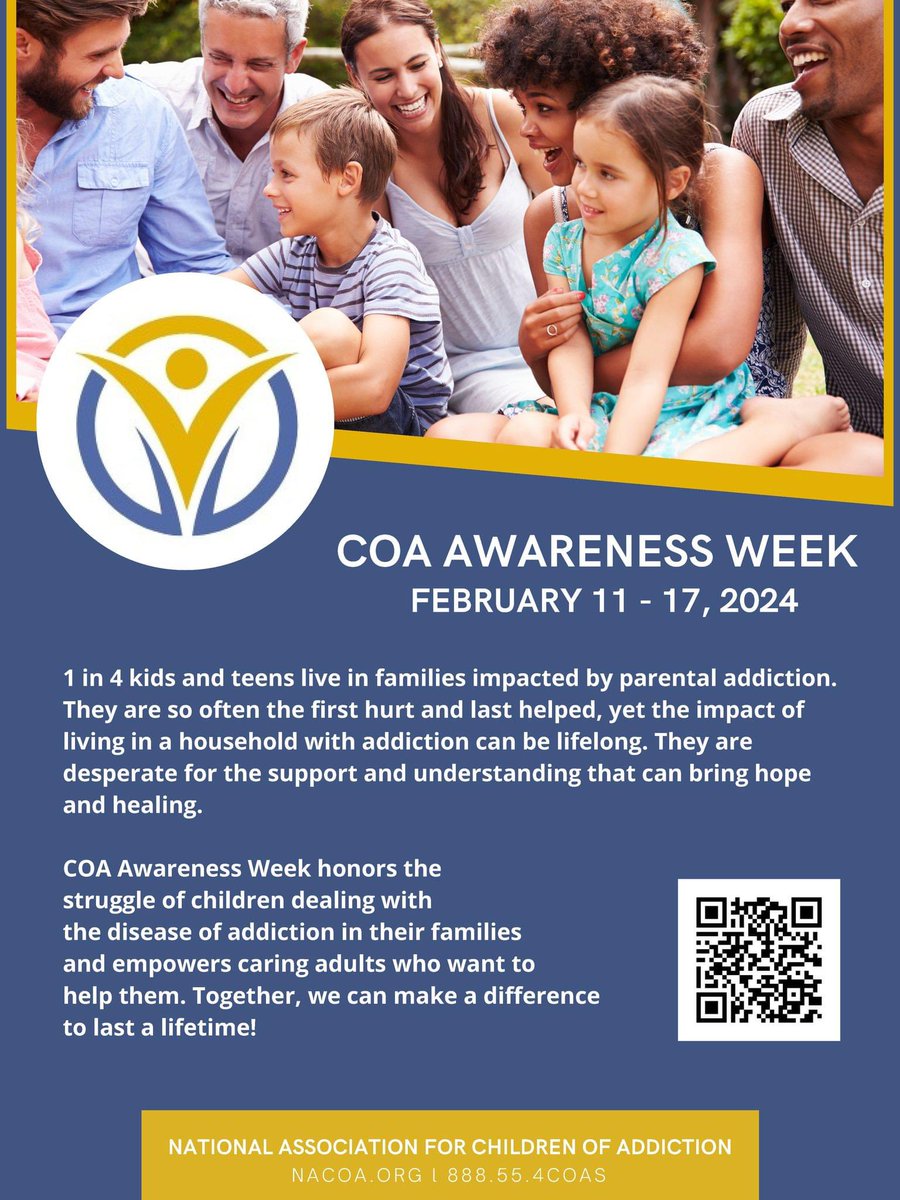 Desk of White Bison, Inc. :
White Bison is proud to stand with the National Association for Children of Addiction (NACoA) during Children of Addiction (COA) Awareness Week from February 11-17, 2024. Whether alcohol, opioids, or other substances, the pain and anguish for children