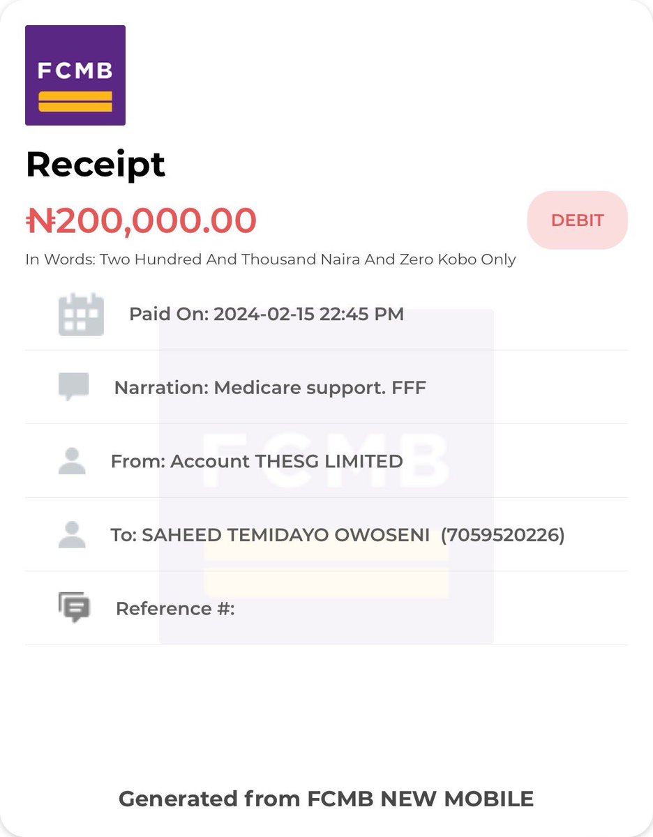 FORTUNATE FUTURE FOUNDATION®️ (@fff_ngr) on Twitter photo Hi <a href="/Cavani_72/">CAVANI 👑</a> ,
Here’s a token from us to support your mum’s medical bills.
Take care and always stay positive #NoNightCanDefeatSunrise
Cc:<a href="/_spiriituaL/">🦉 🧘🏽♂️spirituaL🧘🏽♂️</a>
<a href="/_TheSpiritGroup/">THE SPIRIT GROUP OF COMPANIES®️.</a> || <a href="/valerian247/">Valerian Nwadike 🇻🇦</a> Hi <a href="/Cavani_72/">CAVANI 👑</a> ,
Here’s a token from us to support your mum’s medical bills.
Take care and always stay positive #NoNightCanDefeatSunrise
Cc:<a href="/_spiriituaL/">🦉 🧘🏽♂️spirituaL🧘🏽♂️</a>
<a href="/_TheSpiritGroup/">THE SPIRIT GROUP OF COMPANIES®️.</a> || <a href="/valerian247/">Valerian Nwadike 🇻🇦</a>