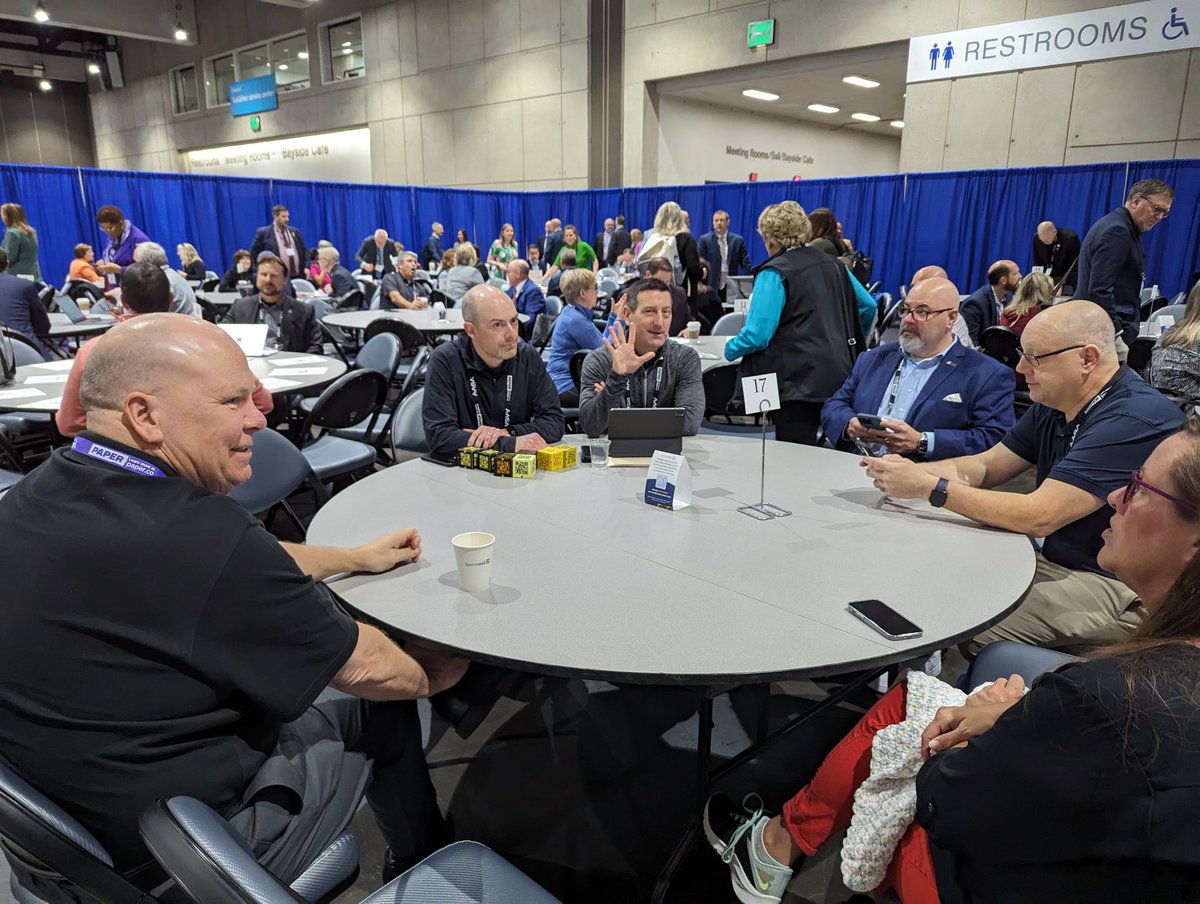 MStoraasli's tweet photo. And here we have @Roscoe2James &amp; @jschagrin leading a roundtable at the @AASAHQ conference! #d127getsreal @disruption_edu @Grayslake127 @GrayslakeNorth @MStoraasli @abe_singh @TraceyKLandry https://t.co/yHwVQcWz8i