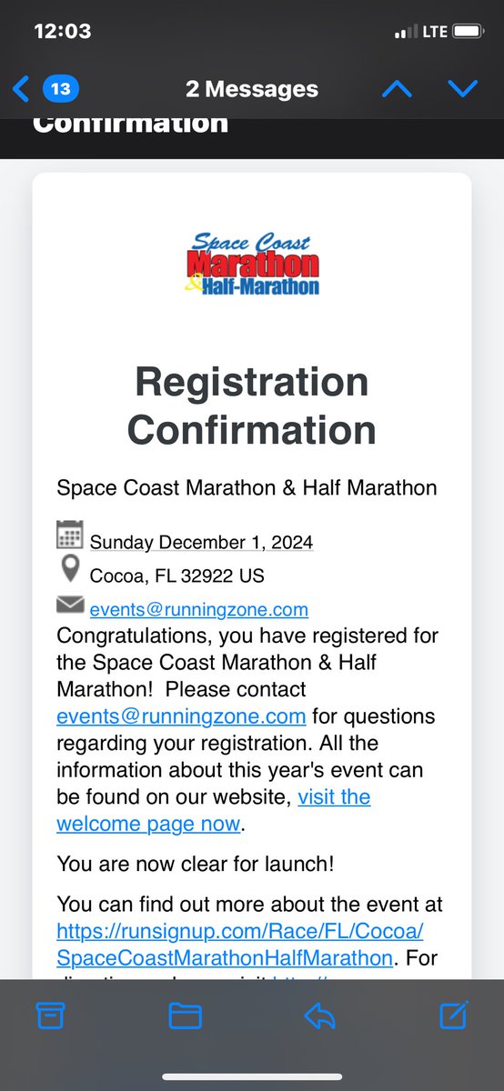 Kelly__Harpin's tweet image. So….Just did a thing…another goal for 2024 was to run another race! Let the training begin! @charitygruwell7 @shannoncapezza @courtney_mellin #runsquad #halfmarathon #letsdothis 

runsignup.com/Race/FL/Cocoa/…