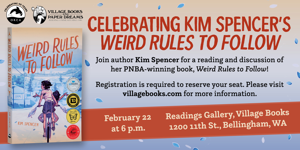 orcabook's tweet photo. Calling all book-lovers in Bellingham!

Join author Kim Spencer for a reading and discussion of her PNBA-winning book on February 22 at Village Books.

Register now: https://t.co/dH1z5vLlaz https://t.co/5GVGFa4KbU