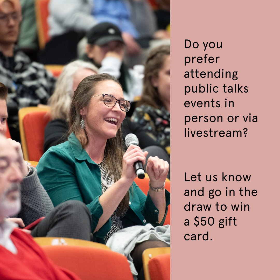 We'd love to hear from you! Do you prefer attending #SydneyIdeas event in person or online? Let us know in our audience survey: ow.ly/uOX150Qtns4