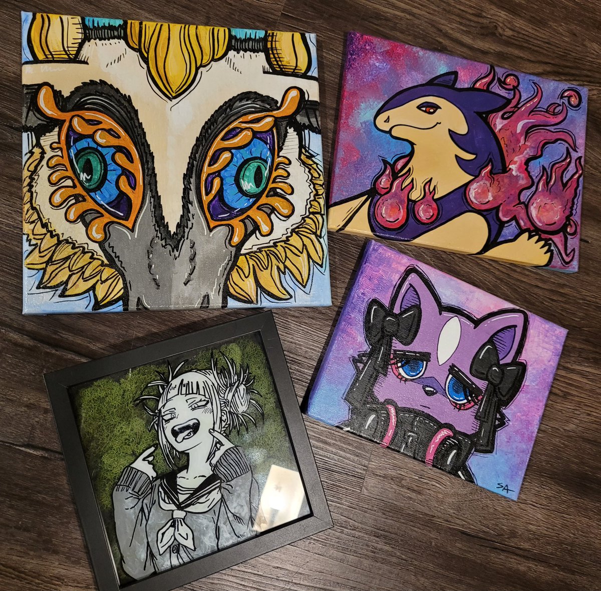 SandSibilings's tweet photo. If anyone is interested, I still have these paintings I've been looking to sell 👉👈
I also take commissions ✨️ https://t.co/r00MjoX52Q
