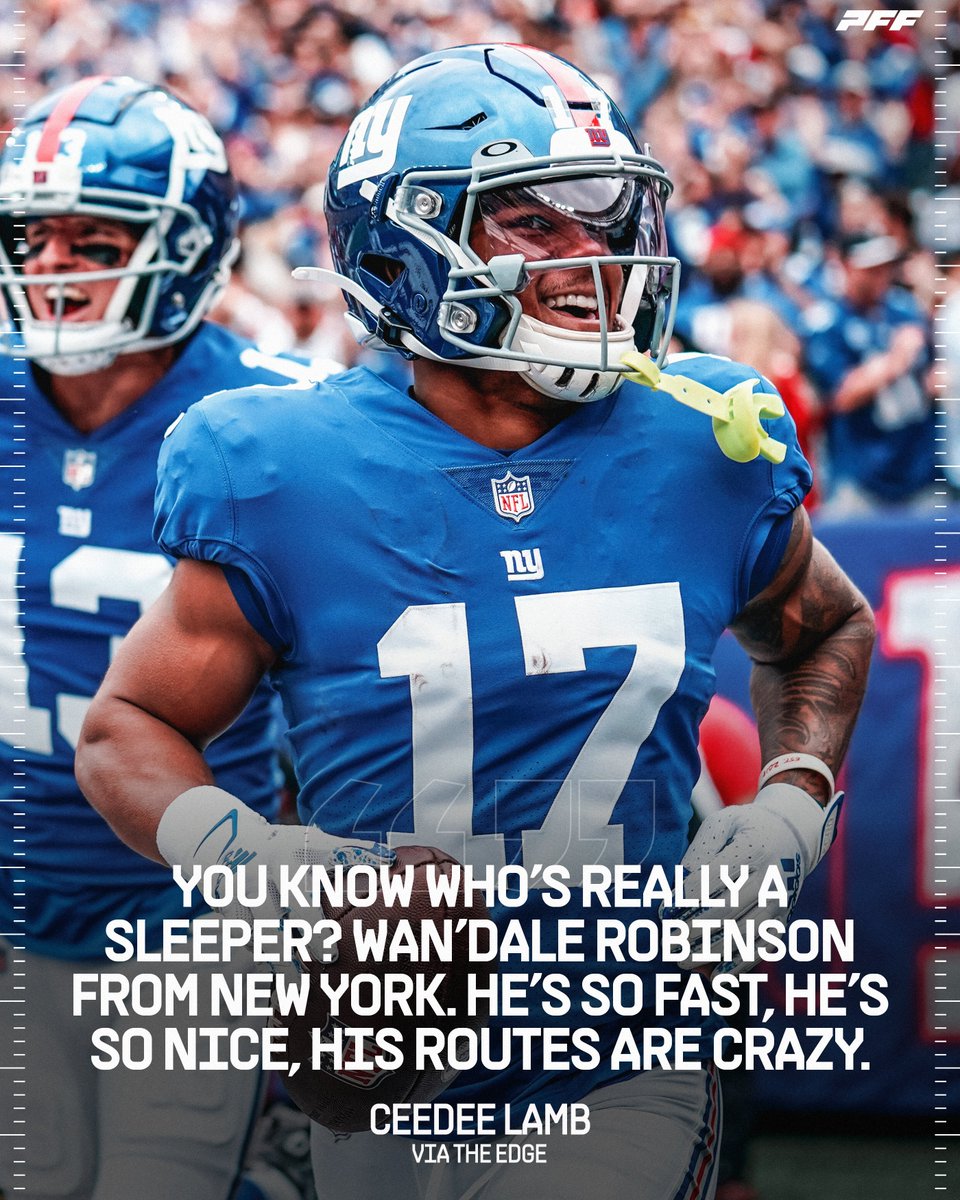 PFF_Fantasy's tweet photo. CeeDee with high praise for Wan'Dale Robinson 🔥 https://t.co/yXvtajnyz1