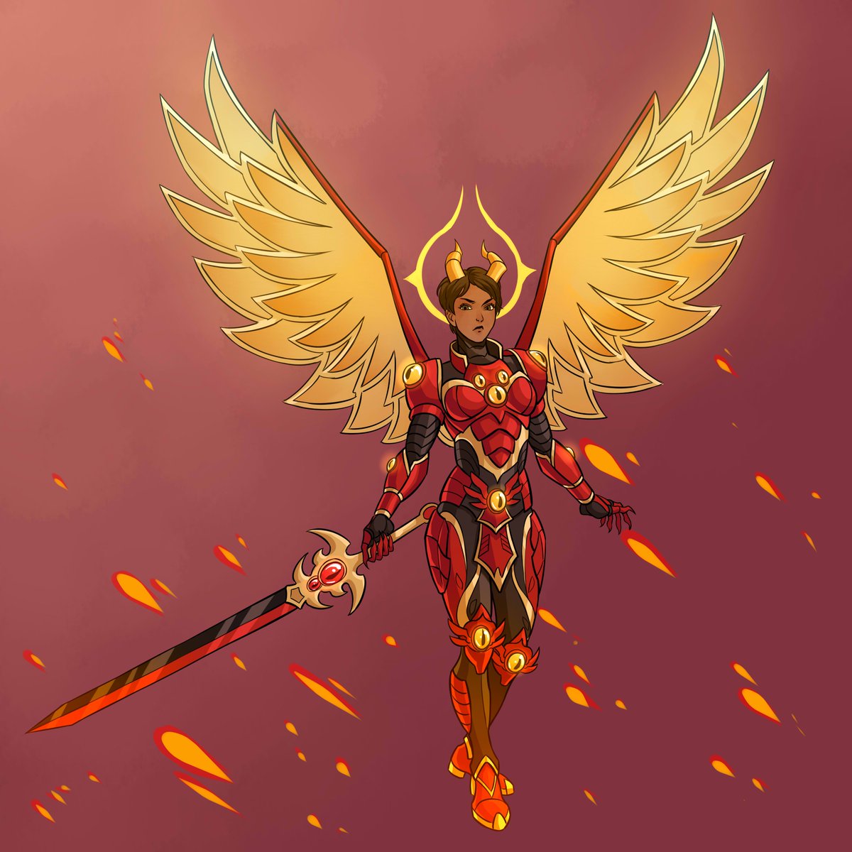 boomshootart's tweet photo. #BloodAngel Ruby
Crossover of #demongirl #OC from #Doom fanfic #DayOfWrath, between #DoomEternal's Blood #Maykr and #40k's #Sanguinius
Art by taureffelle
#demon #angel #fallenangel #daemonprince #daemonprincess #primarch #daemonprimarch #immora #warhammer #warhammer40k #female https://t.co/c3GWNJdj3k