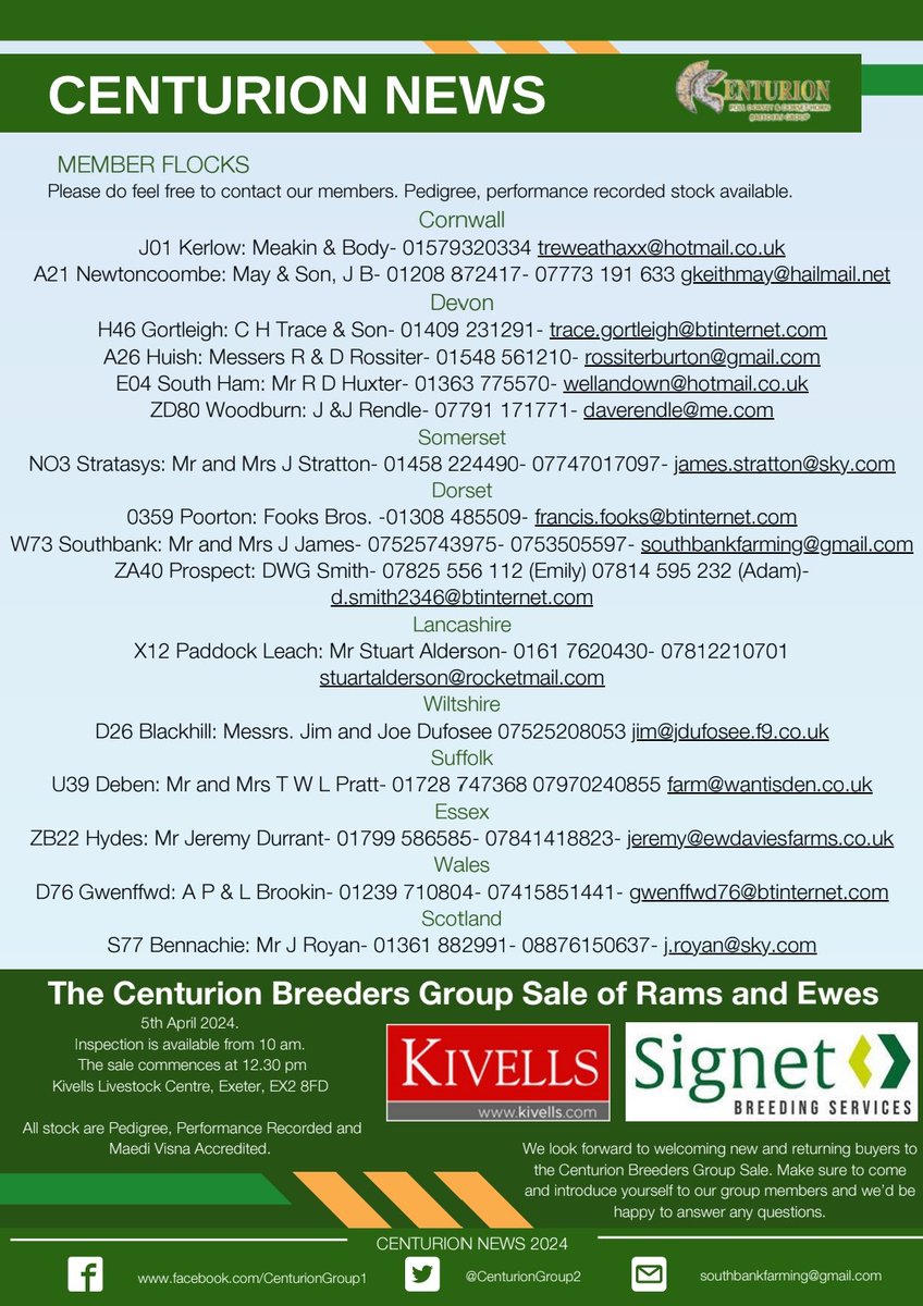 Centurion Dorset Sheep Breeding Group (@centuriongroup2) on Twitter photo Newsletter part 2.
.
.
.
#Sheep #DorsetSheep ##BreedforCH4nge #Farm #Farming #Methane #PerformanceRecordedSheep #Signet #AHDB #Pilgrims #Kivvels
<a href="/KivellsAgri/">Kivells Agriculture</a> <a href="/SamBoonBreeding/">Samuel Boon</a> <a href="/AHDB_BeefLamb/">AHDB Beef & Lamb</a> Newsletter part 2.
.
.
.
#Sheep #DorsetSheep ##BreedforCH4nge #Farm #Farming #Methane #PerformanceRecordedSheep #Signet #AHDB #Pilgrims #Kivvels
<a href="/KivellsAgri/">Kivells Agriculture</a> <a href="/SamBoonBreeding/">Samuel Boon</a> <a href="/AHDB_BeefLamb/">AHDB Beef & Lamb</a>
