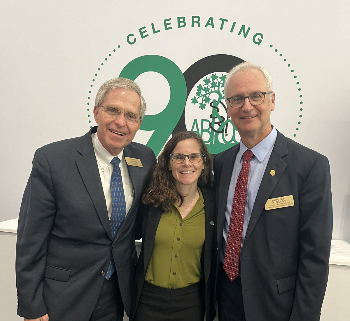 ABOSortho's tweet photo. Executive Director Dr. David Martin and Associate Executive Director Dr. Michael Bednar were happy to welcome our loyal volunteer Dr. Mary Mulcahey to the ABOS booth. #aaos2024 https://t.co/HrxDfYoeMc
