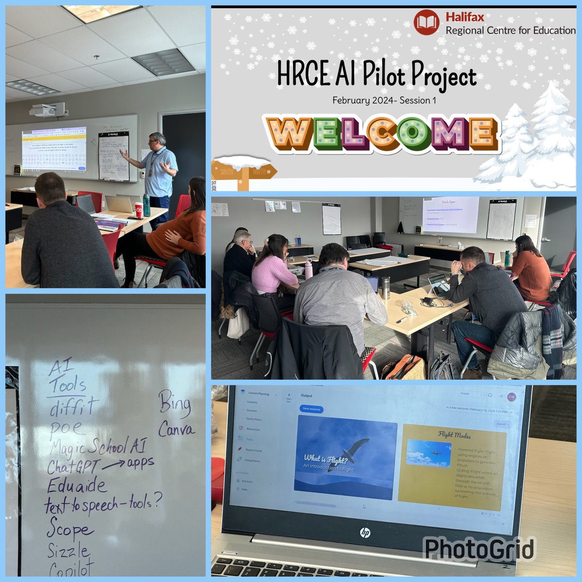 Lkennedy37's tweet photo. Two productive sessions exploring  AI, how it streamlines tasks for efficiency &amp; learning side by side with Ts from many grade levels. @HRCE_NS @TILTHRCE https://t.co/G6Ta82Y8kd