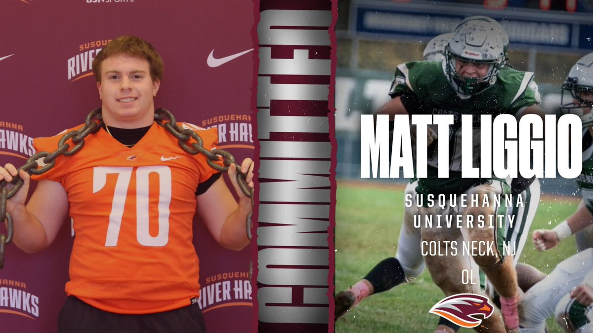 Matthew Liggio (@liggiomatthew) on Twitter photo I am excited to announce that I will be furthering my academic and football career at Susquehanna University. I want to thank my family, friends, teammates, and coaches for helping me through this process. #committed <a href="/SURiverHawksFB/">Susquehanna Football</a> <a href="/CNHSAthletics/">Colts Neck Athletics and Activities</a> I am excited to announce that I will be furthering my academic and football career at Susquehanna University. I want to thank my family, friends, teammates, and coaches for helping me through this process. #committed <a href="/SURiverHawksFB/">Susquehanna Football</a> <a href="/CNHSAthletics/">Colts Neck Athletics and Activities</a>