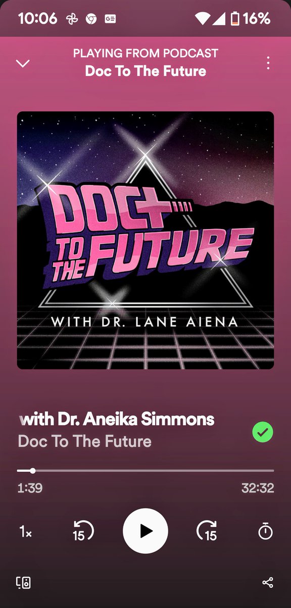 aneika's tweet image. I had such a good time being a guest on Dr. Lane Aiena&apos;s podcast, &quot;Doc to the Future&quot;. It&apos;s always nice to connect with good brilliant people to discuss important topics. #podcastguest #part3