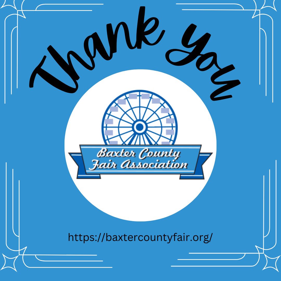We appreciate your donation! Thank you so much Baxter county fair association.