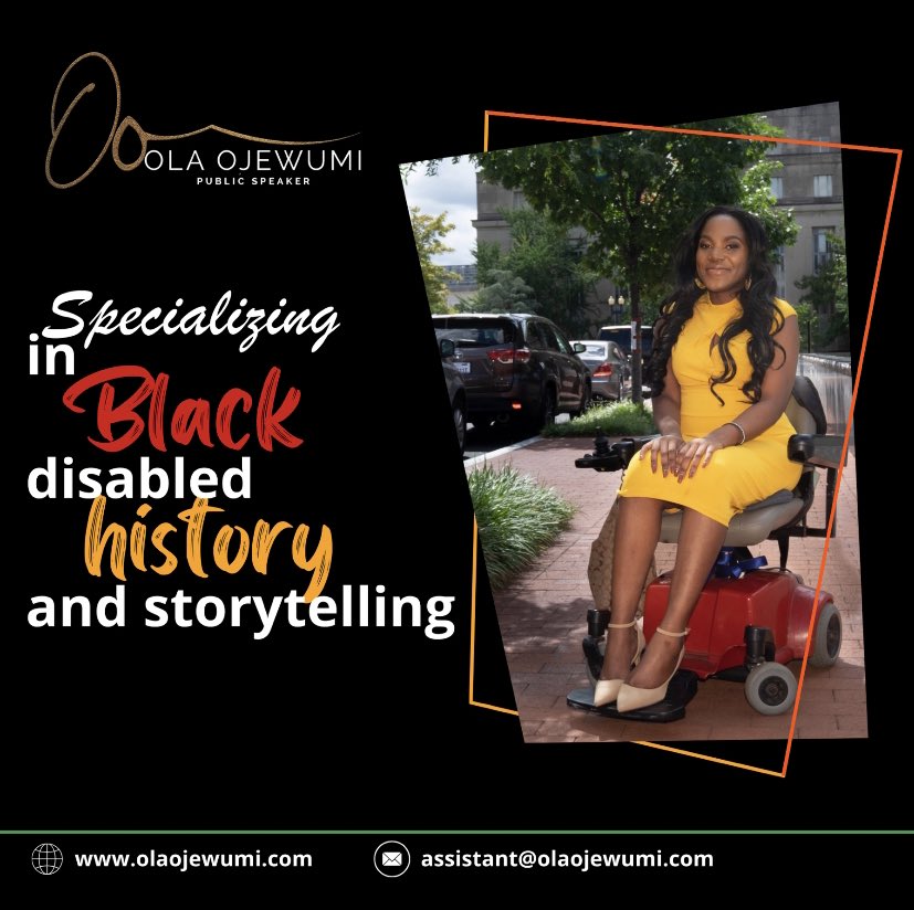 Olas_Truth's tweet image. This Black History Month, I’m available for presentations, trainings, lectures, and consults.

I teach about the historical contributions disabled African Americans have made to society,  intersectionality and the power of storytelling.

#BlackHistoryMonth #BDHM  #BlackTwitter