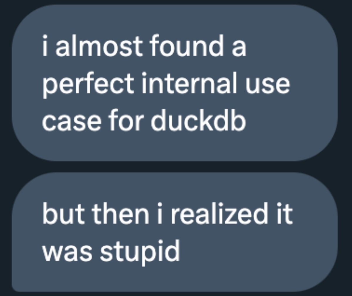 grasping for duckdb straws in the gc
