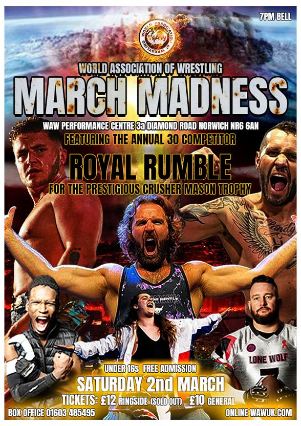 Crazy is coming!! <a href="/WAW_UK/">World Association of Wrestling</a>