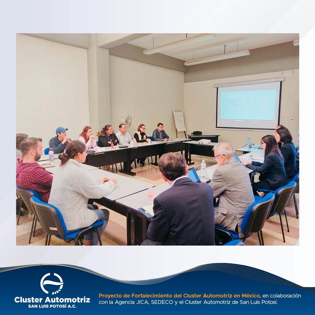 CAutomotrizSLP's tweet photo. En el marco del Proyecto de Fortalecimiento del Cluster Automotriz en México, en colaboración con la Agencia JICA, SEDECO y el Cluster Automotriz de San Luis Potosí:
#CASLP #sanluispotosi https://t.co/ngIJ55PQ07