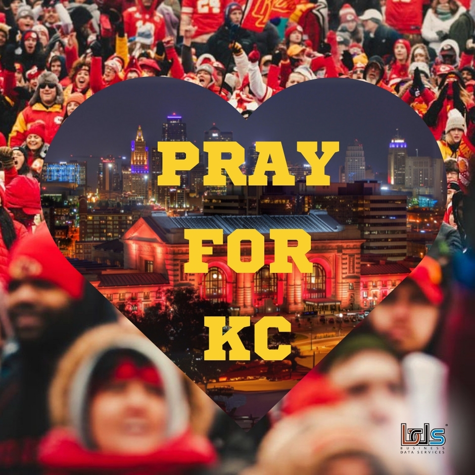 BusinessDataSvc's tweet photo. In the wake of recent events, our hearts go out to Kansas City 💔 Our beloved community is facing tough times, and we're reaching out for your support 🙏 Let's stand together, offering prayers for safety, healing, and peace to everyone affected 🕊️ #PrayForKC https://t.co/fD6HDmRhtq