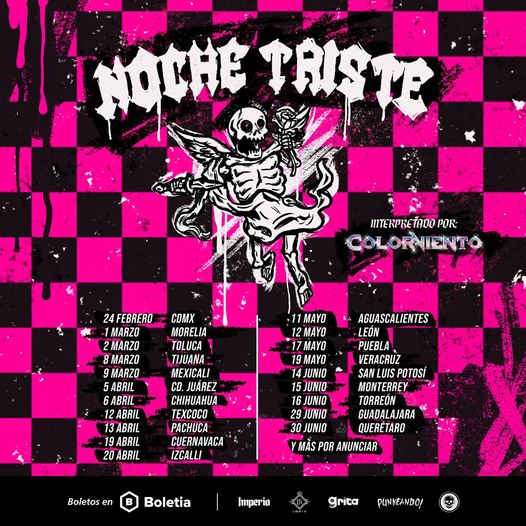 Fechas actualizadas 🔥

En qué ciudad te veremos a ti?

Boletos para tu ciudad aquí: linktr.ee/nochetriste