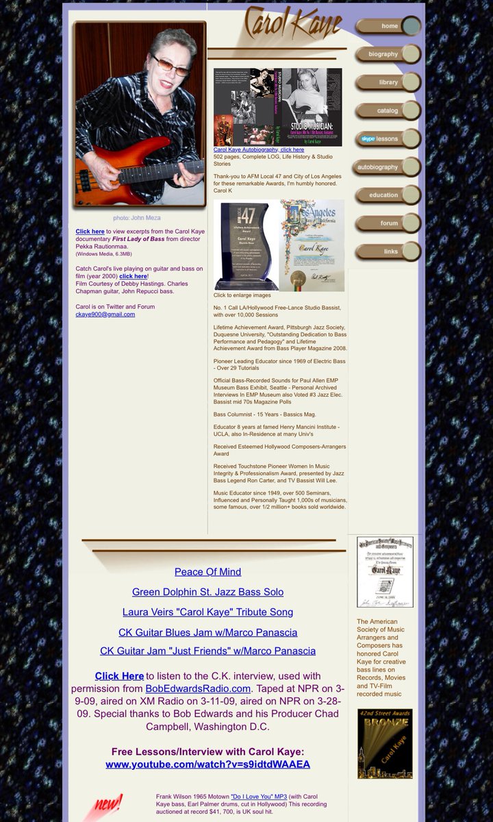 I named my puppy Carol so I can tell people that she’s named after bass legend and Everett native Carol Kaye, blow their minds when they learn every record she played on, and materially improve their lives when they look at her impeccably designed website.