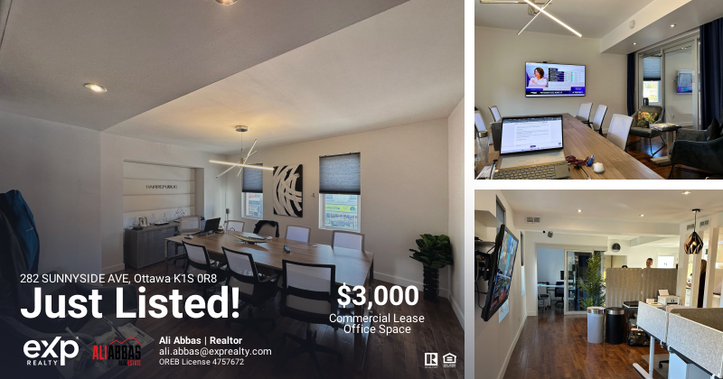 🚨𝐉𝐔𝐒𝐓 𝐋𝐈𝐒𝐓𝐄𝐃🚨
Office Space for Lease
282 SUNNYSIDE AV, Ottawa, K1S 0R8
🔥Only $3,000🔥
Old Ottawa South - ML# 1377541
Move-in ready, fully furnished office, w/ easy access to entertainment options, shopping choices, &amp; seamless transportation links.
#exprealty
#Ottawa
