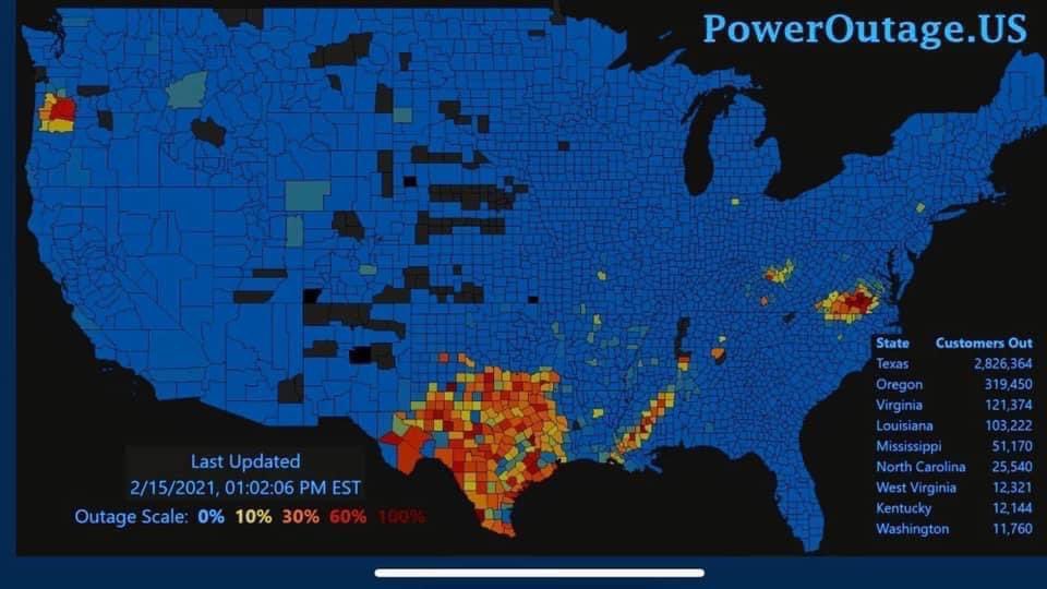 TexasSierraClub's tweet photo. Today is the 3-year anniversary of the near-catastrophic grid failure in Texas during Winter Storm Uri. Do you think TX has done enough to fix the ERCOT grid? 🧵 1/10 https://t.co/VlbU2zU2po