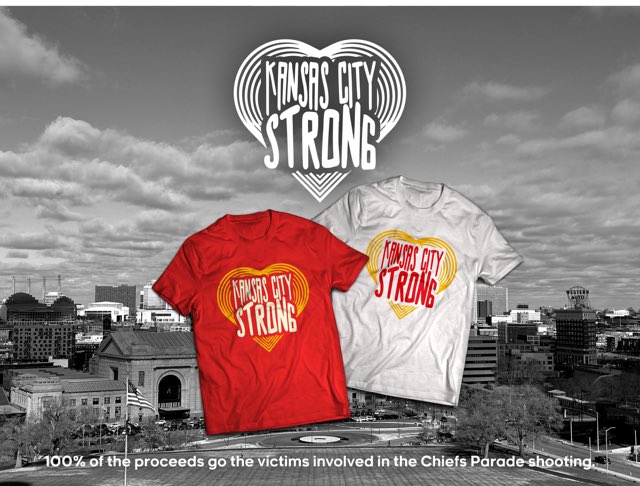 bturner23's tweet photo. Here is the official link to the “Kansas City Strong” fundraiser…100% of the proceeds will go to the victims and their families🙏

Chiefs Kingdom &amp; the people of Kansas City if you could all share this post that would go a long way…❤️

https://t.co/zfxLayrtMK https://t.co/8BcYsKmZPn