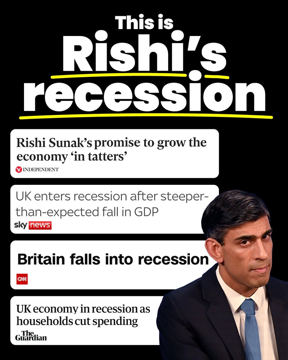 This is Rishi's recession and working people will pay the price. It's time for change.