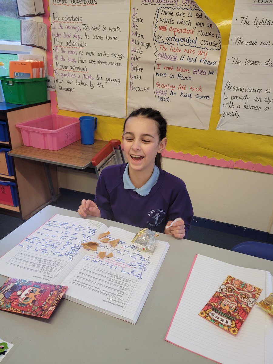 StYear33189's tweet photo. Happy Chinese New Year! 😋 

We decided to start Tuesday a little differently this week, with our team opening up their fortune cookies and finding a lucky coin in their trays! 🪙 

@RcIngham @stoc_c https://t.co/LtartiU59Z