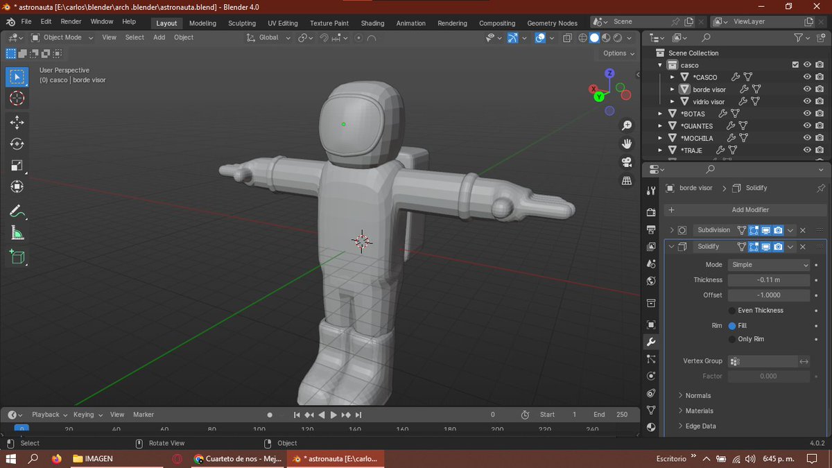 CarteS_ve's tweet image. mucho por hoy, vamos a hacer esto interesante, dejen aquí imágenes para ponérselos como unos stiker que les parece?
#blender #3d #blendermodeling #astronaout #astronauta #art #artists