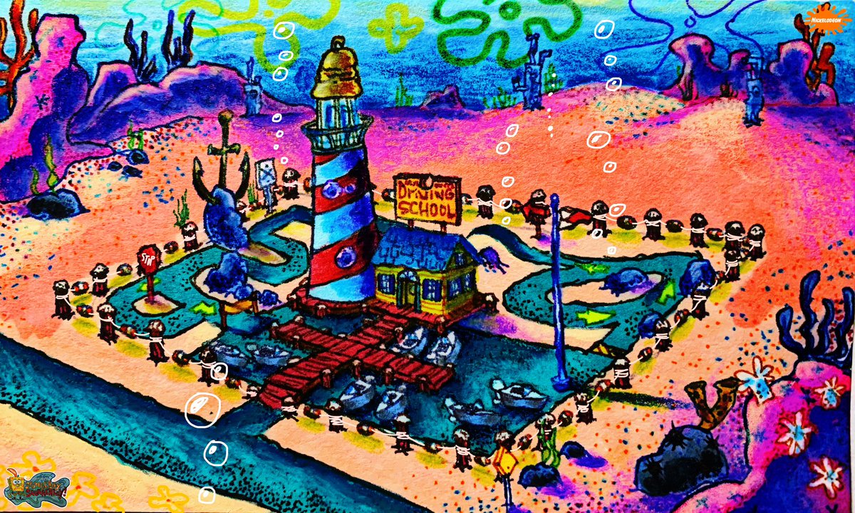 duda_wilson's tweet photo. @SpongeBob @ArtofSpongebob @DrawingSponge @DailyNickNews here’s the finish line #SpongeBobSquarePants #SpongeBoyAhoy #BoatingSchool #BikiniBottom https://t.co/u46Rp6GWuq