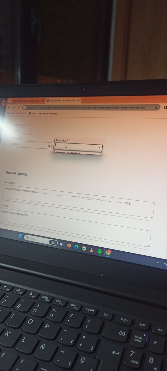 Després de treballar tot el dia, a les 23:35h que es quan tinc temps per fer tràmits no hi ha manera de posar el nom del municipi. No cremo l'ordinador perquè em va costar molts diners.
Sóc pagès, no sóc informàtic
#focalspapers
#sompagesos
#produïmaliments