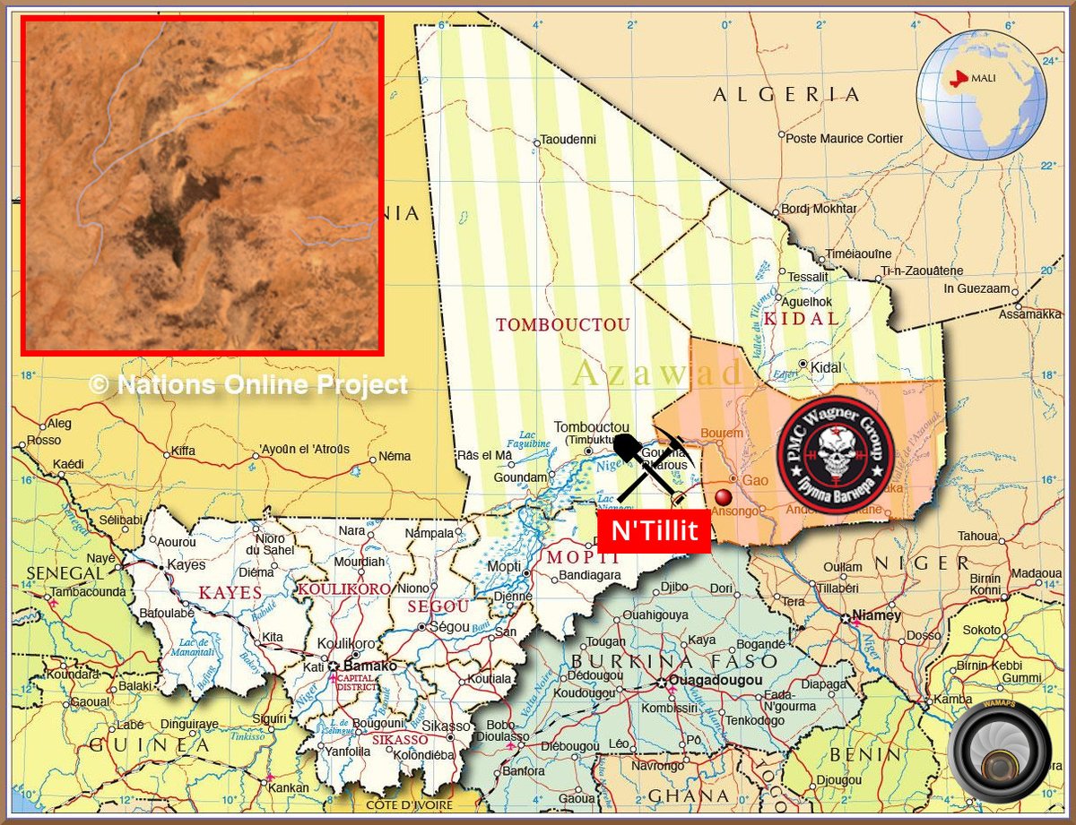 BiafraLiaisonMY's tweet photo. In order to starve out the terrorists of #JNIM, Islamic State of Sahil Province #ISSP & it's #BokoHaram affiliates for resources, the Govt of #Mali have given #Wagner PMC total control of the gold deposit mines of #intahaqa near #Gao town.
Terrorist sympathizers are now crying https://t.co/N96Oqi7z6E