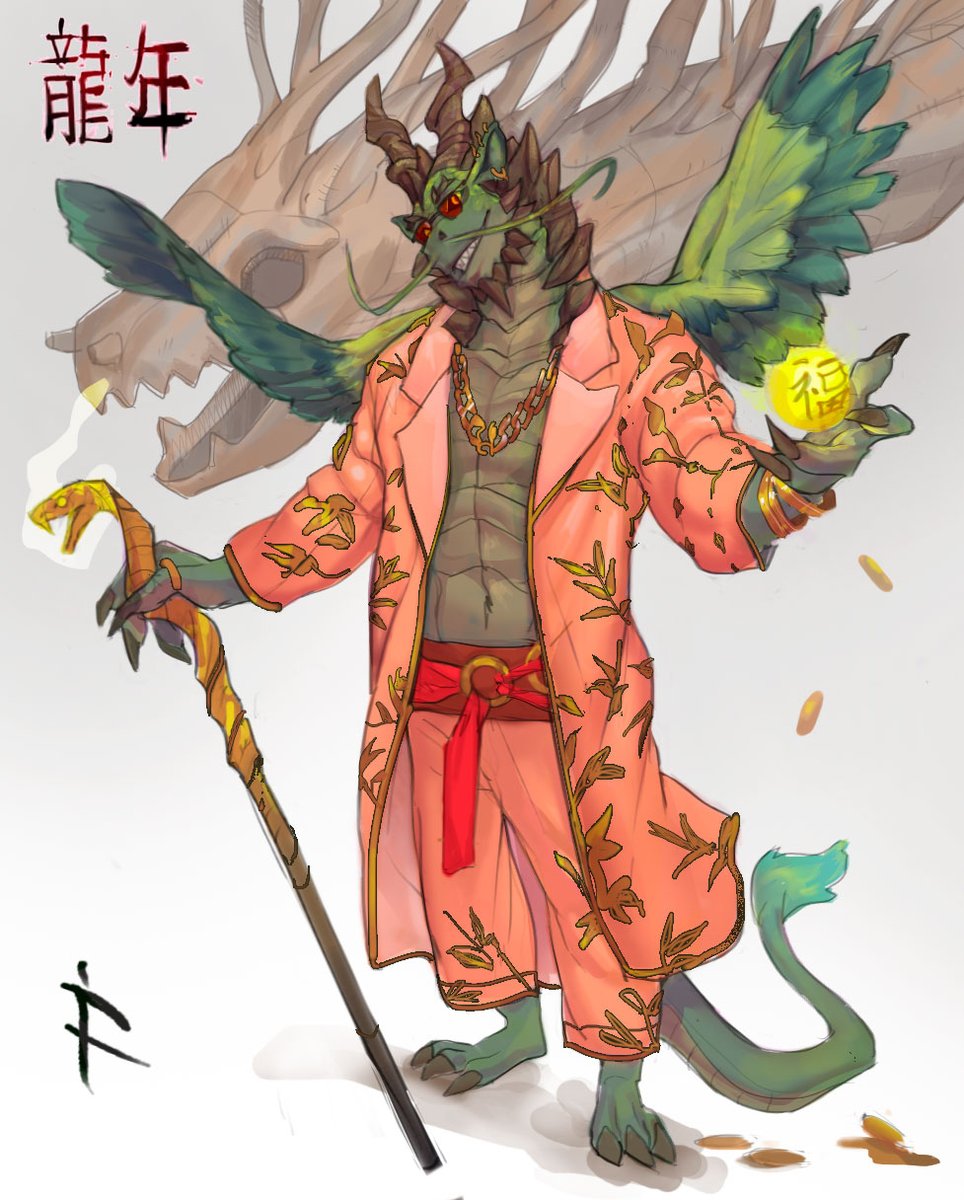 bl4cklizard's tweet photo. Year of the Dragon 🐉🪵 https://t.co/gksQw4hZsF