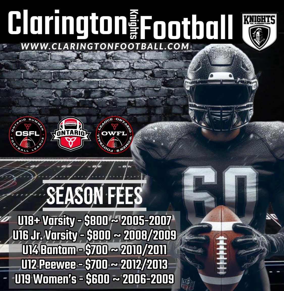 Clarington Knights Football tweet media