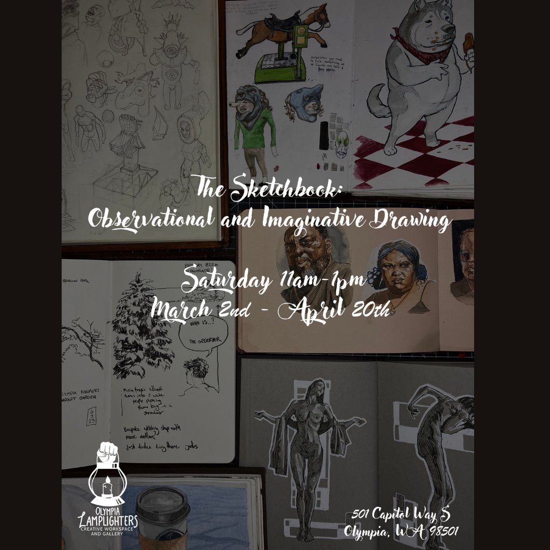 We are very happy to announce the 2nd round of classes taught by the incredible Aaron Zonka. The Sketchbook Observational and Imaginative Drawing will be on Saturdays, March 2nd - April 20th, from 11am-1pm. You can buy your ticket on our website, or at our workspace.