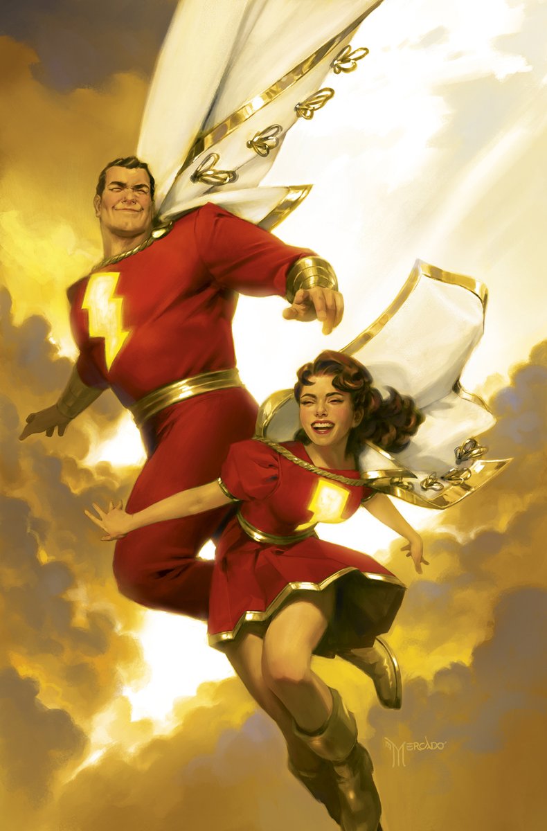 This is the cover I made for SHAZAM #10. It's going to be a foil variant! 7 years ago I made some fan art of a smiling Mary Marvel. Never did I expect that in 2024, I'd be doing an official cover with Billy and Mary in it! I'm over the moon and extremely thankful for this ❤️