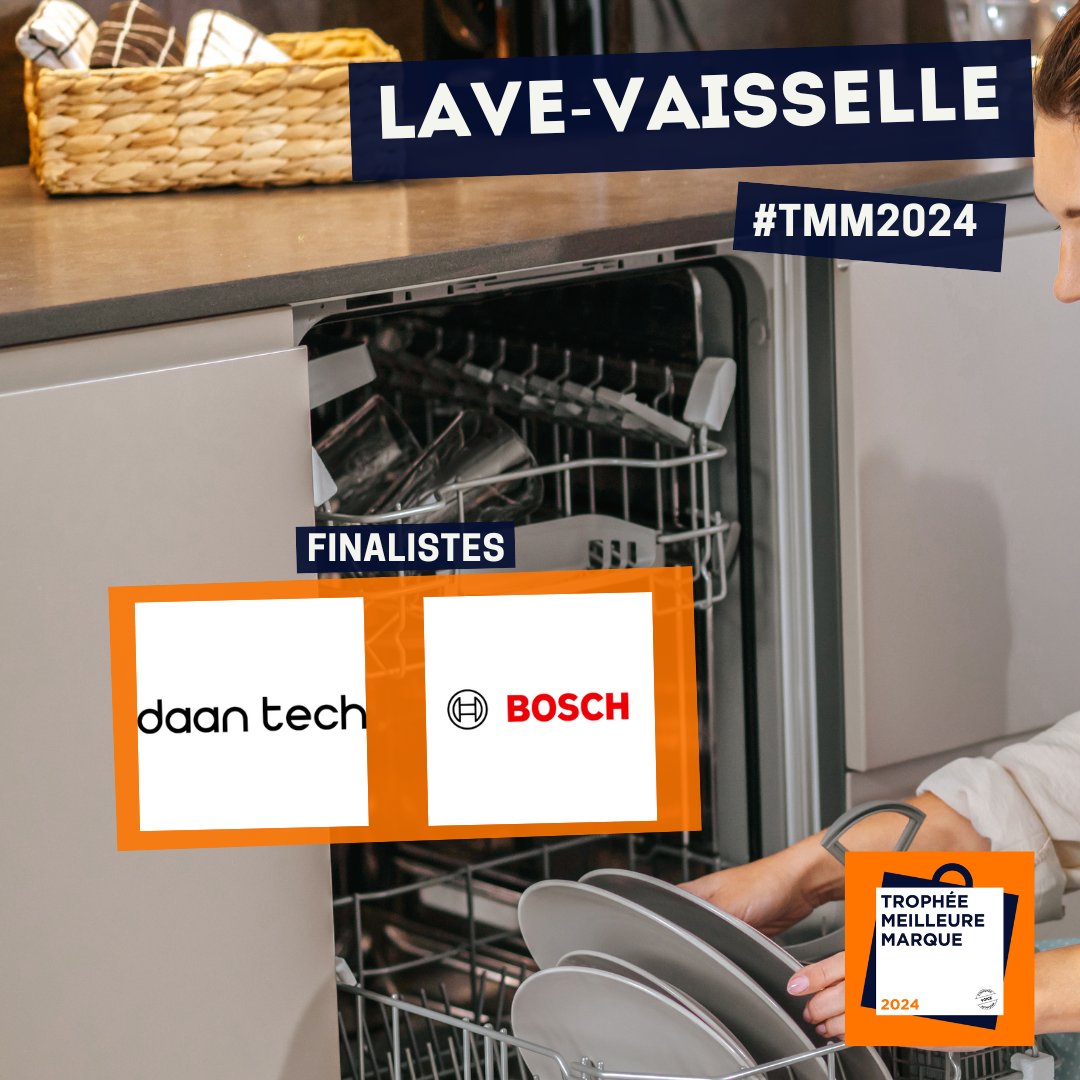 TropheeMMarque's tweet photo. Vous avez désigné #Bob - Daan Tech et @BoschGlobal  comme deux finalistes des Trophées Meilleure Marque dans la catégorie #lavevaisselle. Qui remportera les Trophées Meilleure Marque ? Réponse le 6 mars !

#TMM2024 #lavevaisselle https://t.co/KXm9IYO5Ca