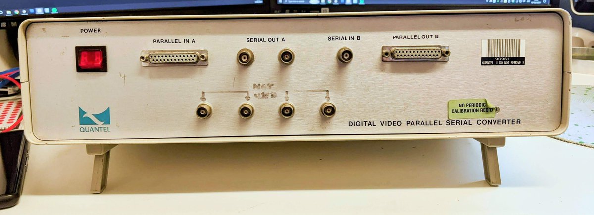 DextersTechLab's tweet image. It&apos;s been six years since this #Quantel Digital Video Parallel Serial Converter was last in the lab, now back home it will enable me to convert between the two formats. The serial version you will know as SD-SDI, the parallel is the same protocol but over a 25 way parallel cable.