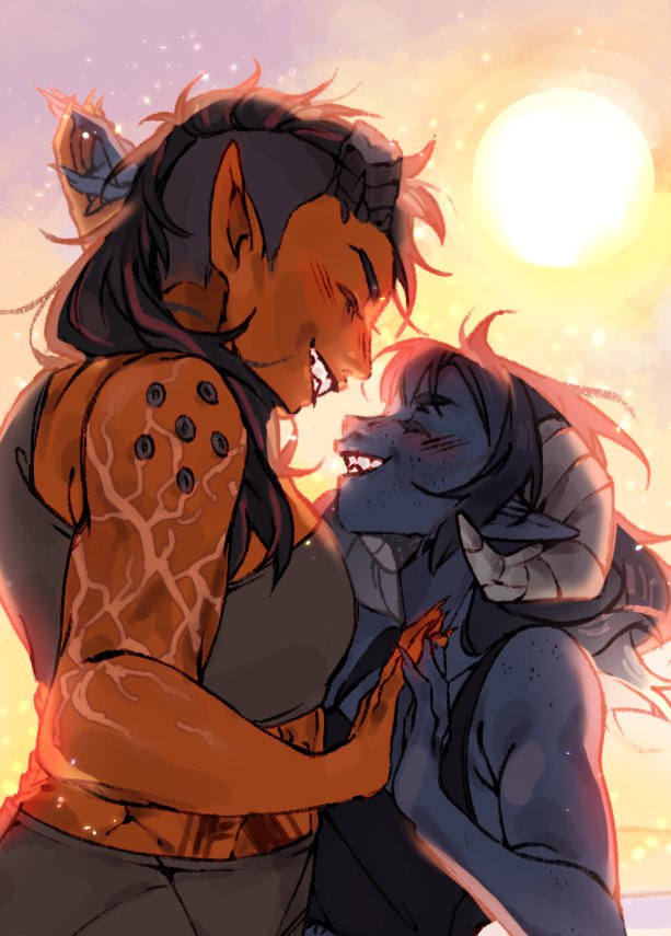 aureritart's tweet photo. /repost
the gf's for valentine's day
///
#Karlach #BG3fanart #BaldursGate3 #bg3 #bg3karlach #karlachxtav https://t.co/jfzAt6vVHf