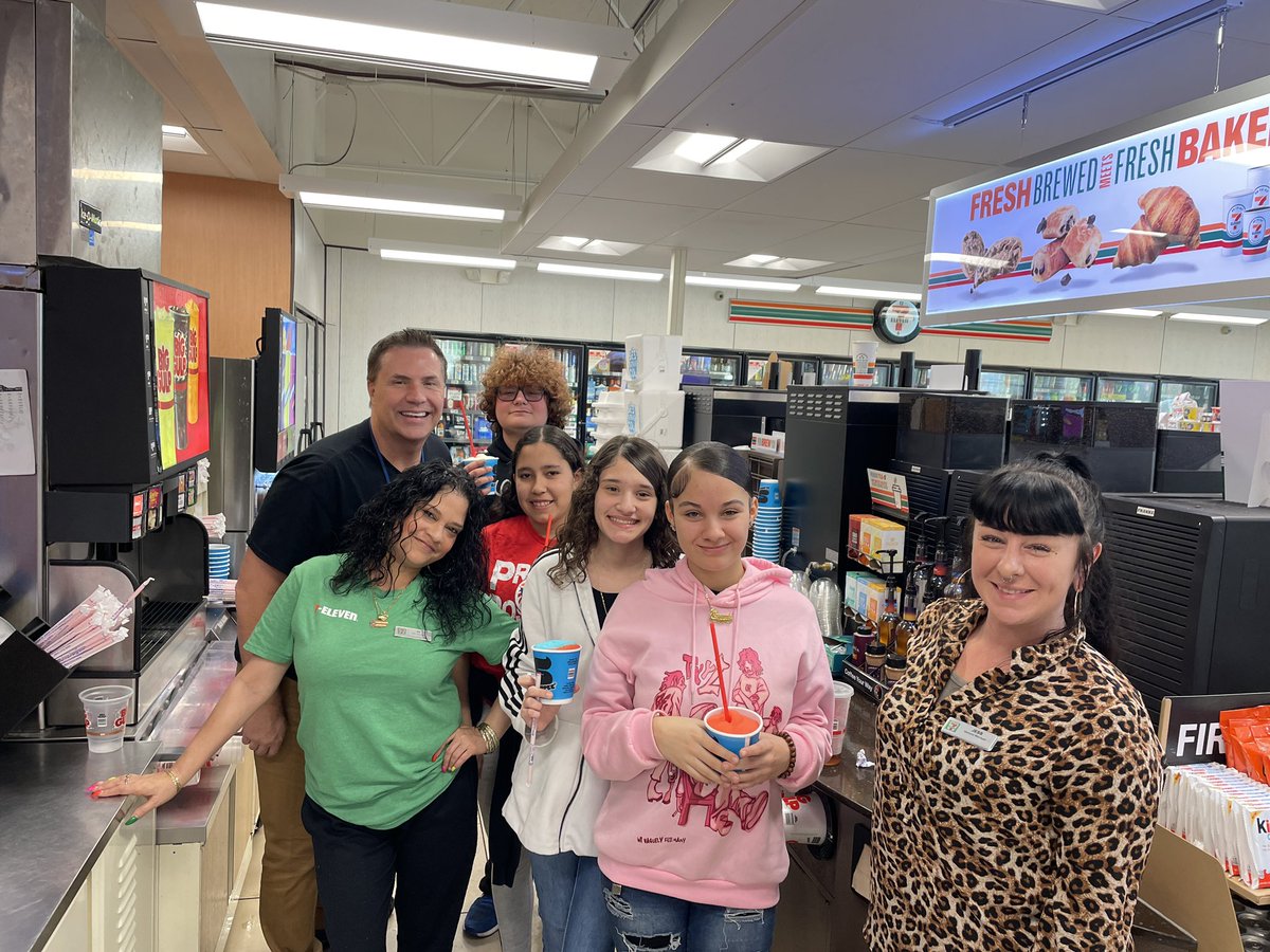 _JoshuaBing's tweet photo. Slurpees for Scores!! Over 300 Falcons took a walking field trip to 7/11 to celebrate mid year growth!  Thank you to Conway 7/11 for the partnership. https://t.co/09zYIVJcr5