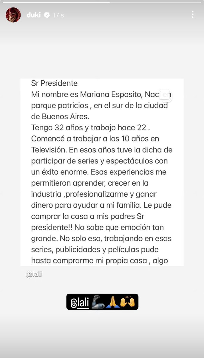 duko apoya a Lali