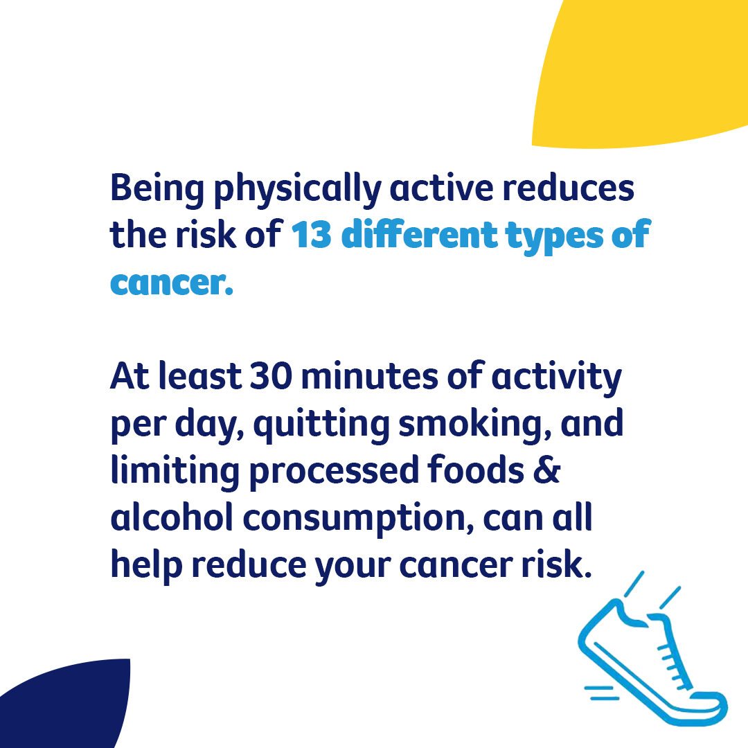 Physical activity is good for your health & reduces your risk of 13 types of cancer. According to new research, more than three times as many cancers are attributable to physical inactivity than previously reported. Read more: ccvic.org/49zlgDP