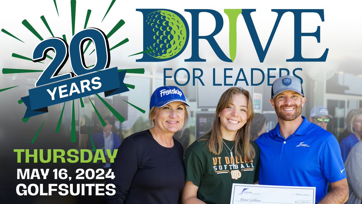 Frenship_FFL's tweet photo. ⛳️SAVE THE DATE⛳️Our 20th Annual Drive for Leaders Golf Tournament is May 16th at @golfsuiteslbk! Don't miss this fun-filled day of golf, networking, music, &amp; food! We'll also have a raffle, auction, Longest Drive &amp; Closest to the Pin competitions!
More: https://t.co/2u5mlhJKv3 https://t.co/VJ4fQZxZv0